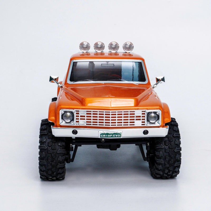 HOBBYPLUS CR18P EVO 2 Rock RC Crawler - 1/18 Scale Mini RC Crawler with Two-Speed Transmission, All-Metal Gears, Evolved EVO Platform, Ready-to-Run, Distinctive Styling Convoy Hugger Orange - Image 2