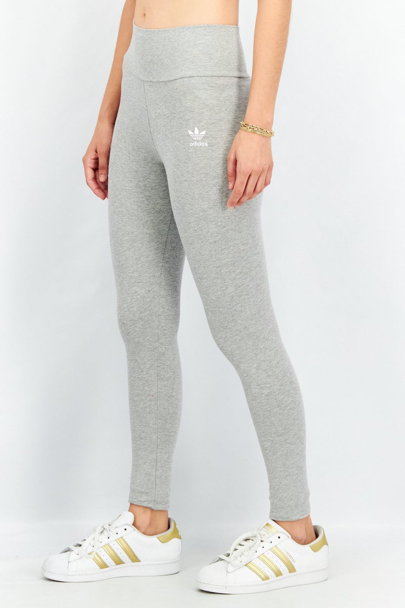 adidas Originals Women Tight Fit High Rise Essential Training Tights, Grey - Image 4