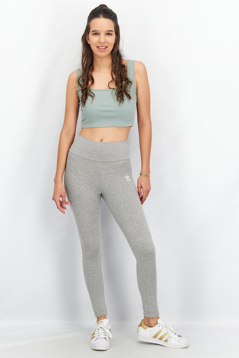 adidas Originals Women Tight Fit High Rise Essential Training Tights, Grey - Image 3