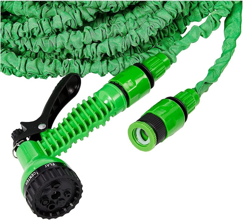 ماجيك هوز خرطوم مائي مرن وخفيف الوزن من نوع MAGIC-HOSE، طوله 200 قدم (60 متر)، مناسب لأنابيب الحدائق، قابل للتمدد، مزود برشاش لغسل نوافذ السيارات وسقي النباتات، بألوان متنوعة - Image 4