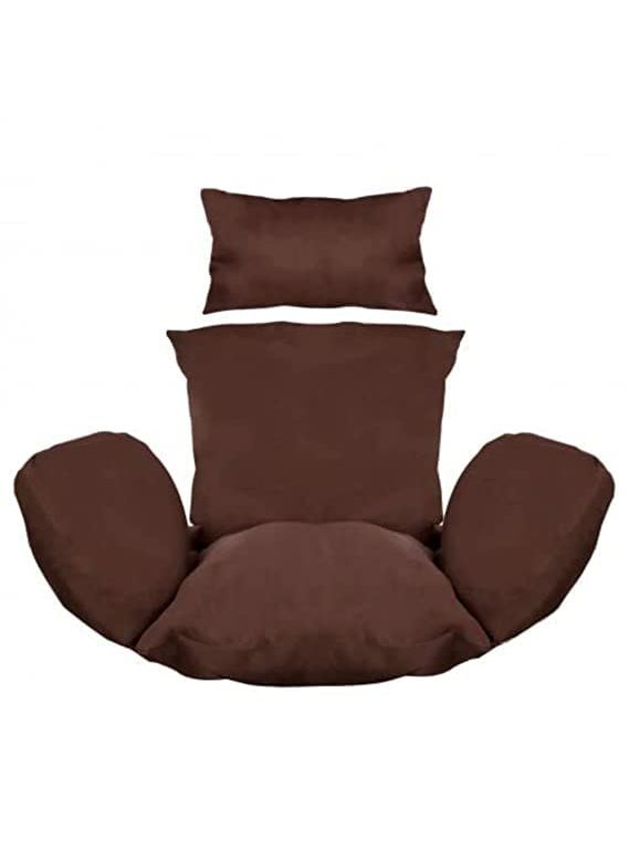 ANAND INDIA GROUPS ANAND INDIA GROUPS Polyester Hammock Designer Cushion for Hanging Swing Chair for Outdoor Egg Swing ChairGarden Swing Seat Padded Pillow Cushion Brown  - Image 2