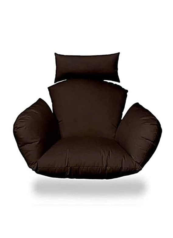 ANAND INDIA GROUPS ANAND INDIA GROUPS Polyester Hammock Designer Cushion for Hanging Swing Chair for Outdoor Egg Swing ChairGarden Swing Seat Padded Pillow Cushion Brown  - Image 1