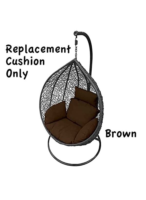 ANAND INDIA GROUPS ANAND INDIA GROUPS Polyester Hammock Designer Cushion for Hanging Swing Chair for Outdoor Egg Swing ChairGarden Swing Seat Padded Pillow Cushion Brown  - Image 3