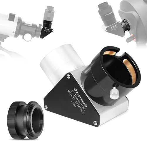 Astromania 2 Inch SCT Diagonal 90-Degree Mirror Fully Metal with 93% Reflectivity Across Visible Spectrum - Suitable for Most Telescopes, Including Refractor and Schmidt-Cassegrain telescopes - Image 1