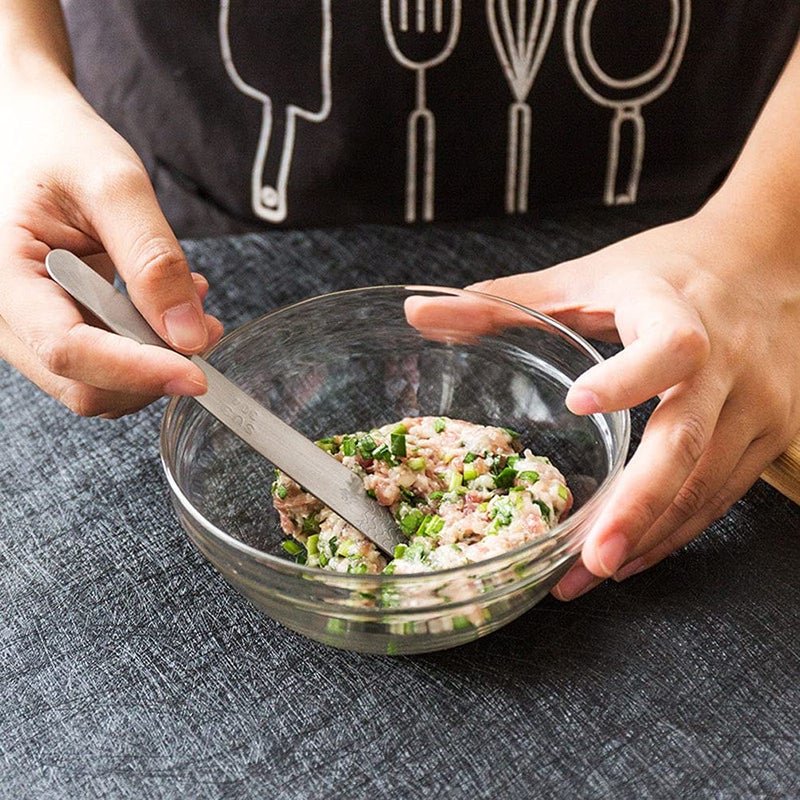 Teensery 4 Pcs 304 Stainless Steel Dumpling Filling Spoons Ravioli Stuffing Spatulas Scraper Kitchen Gadgets for Cooking Baking Jiaozi Making - Image 5