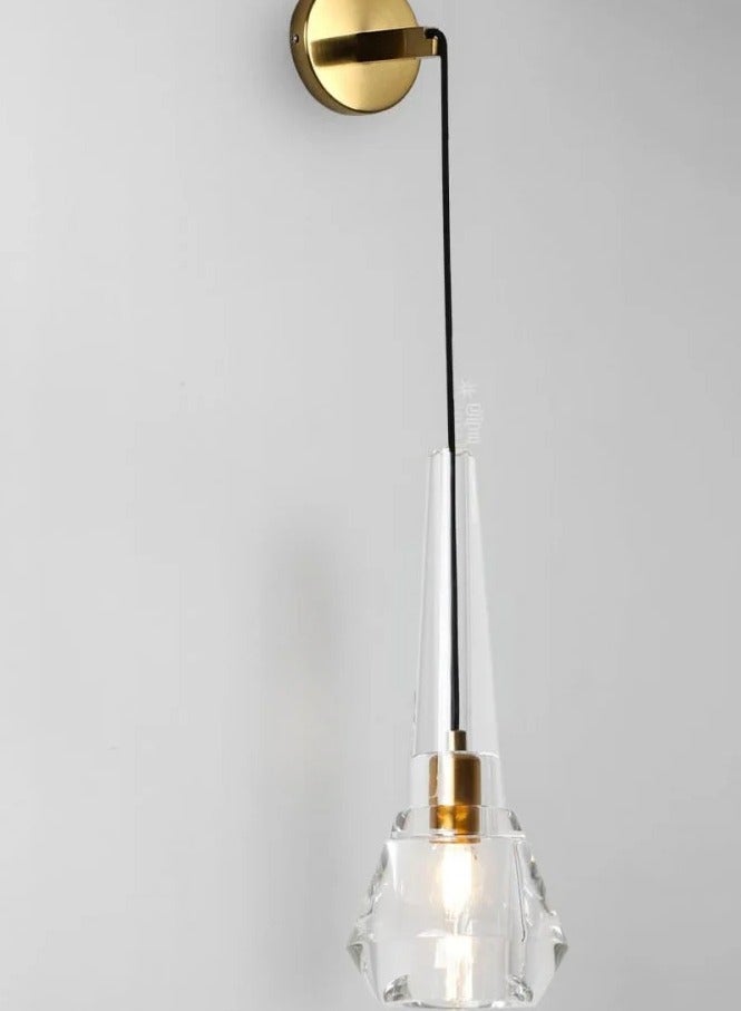 يوكاندل 3قطع من  اضاءة جدارية كريستال شفاف - Image 1