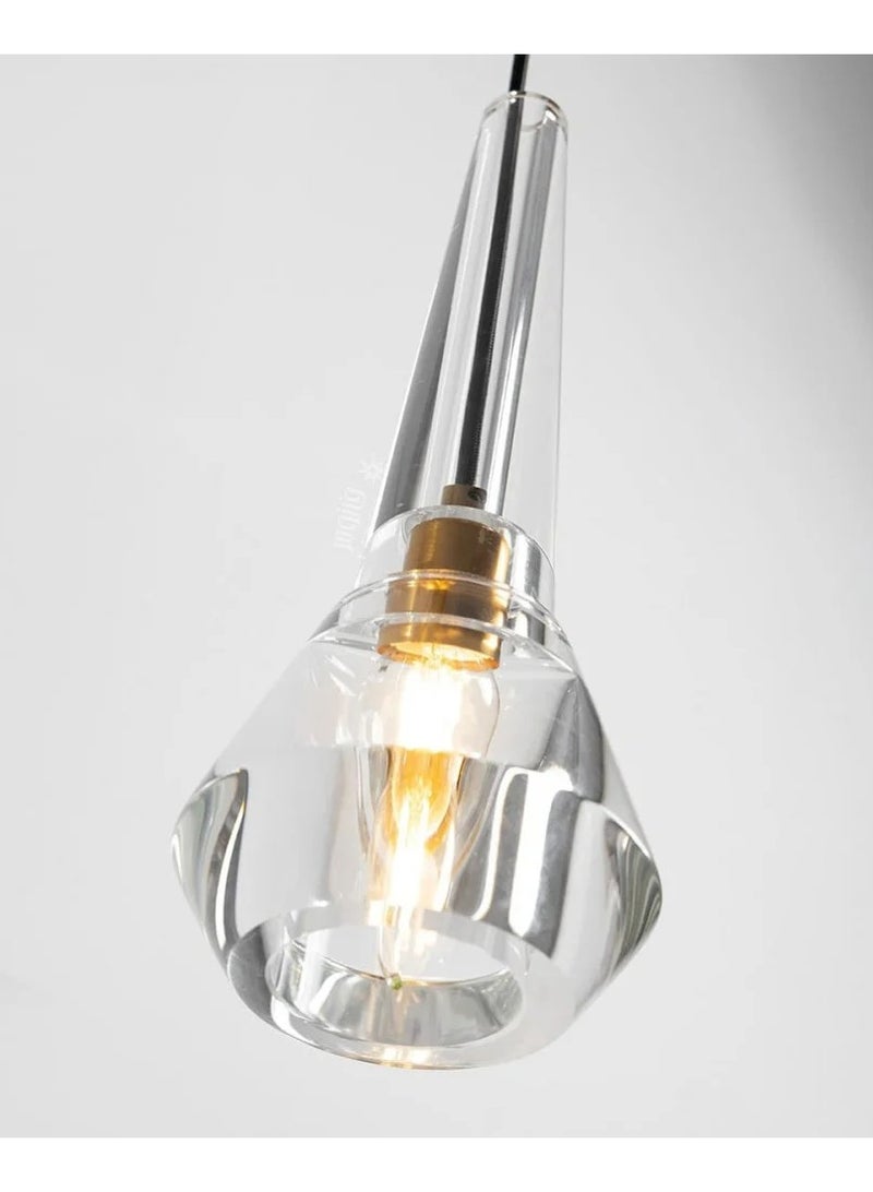 يوكاندل 3قطع من  اضاءة جدارية كريستال شفاف - Image 4