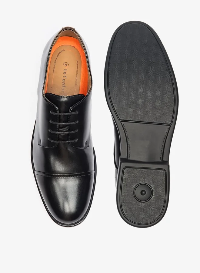 Le Confort Men Solid Derby Shoes with Lace-Up Closure