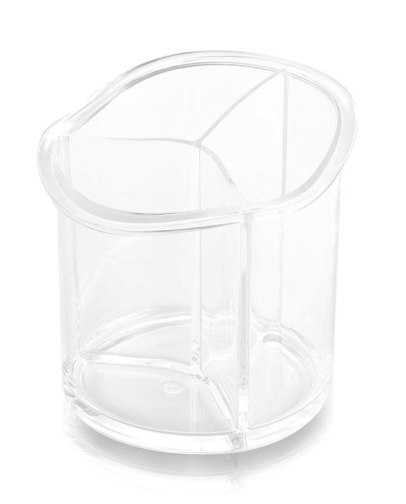 Bino The Triad' 3 Compartment Acrylic Makeup And Jewelry Organizer  Clear And Transparent Cosmetic Beauty Vanity Holder Storage  Clear - Image 2
