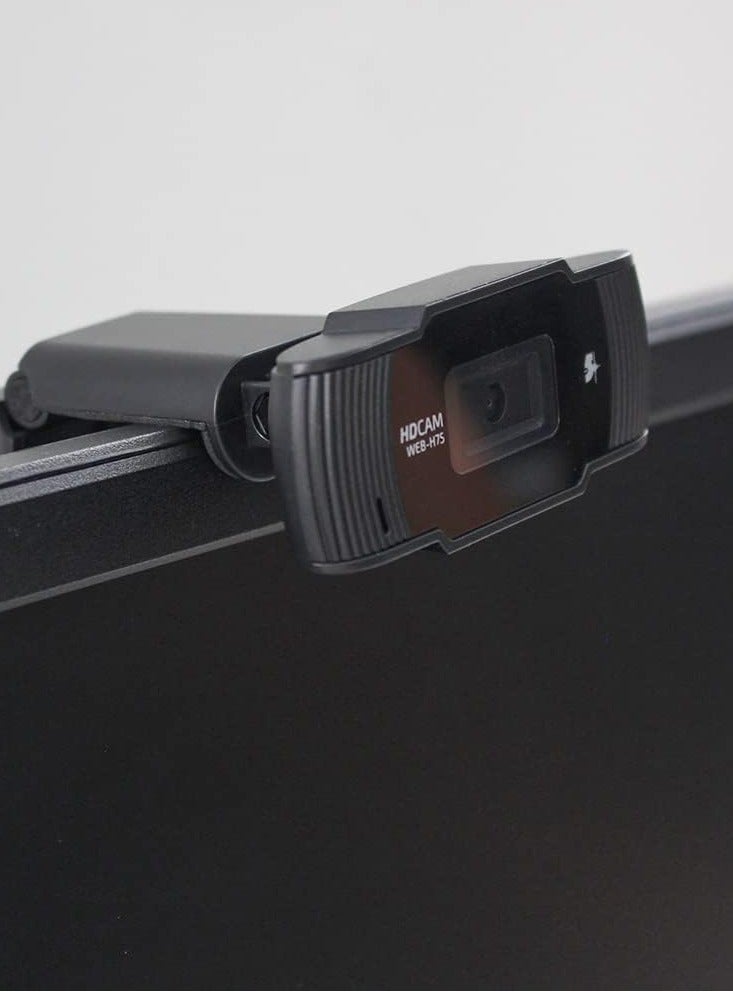 Webcam WEB-H75 HD 30 FPS, Noise-Reduction Microphone, Universal Mount, Black - Image 5