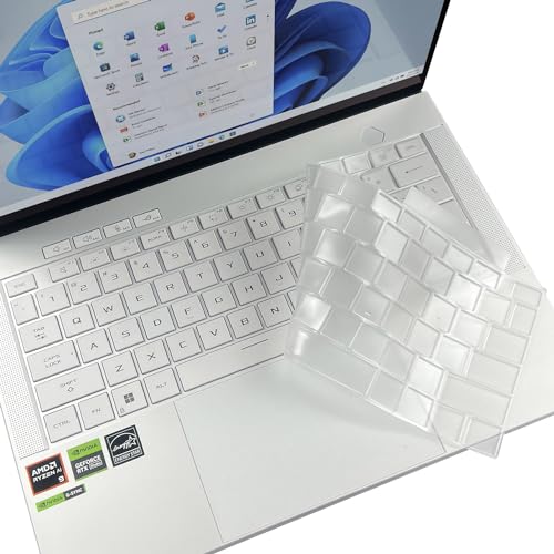 Saco Laptop Keyboard Protector Cover Compatible with 2024 ASUS ROG Zephyrus G14 GA403 GA403UV & ASUS ROG Zephyrus G16 GU605 GA605 GU605MV GU605MI GA605WI GA605WV Series Gaming Laptop - Transparent - Image 1