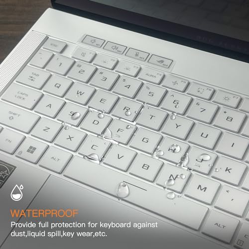 Saco Laptop Keyboard Protector Cover Compatible with 2024 ASUS ROG Zephyrus G14 GA403 GA403UV & ASUS ROG Zephyrus G16 GU605 GA605 GU605MV GU605MI GA605WI GA605WV Series Gaming Laptop - Transparent - Image 3