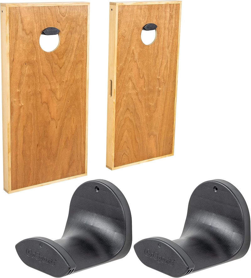 GoSports GoSports Wall Mounted Cornhole Board Hangers  Set of 2  Includes Bean Bag Tote  - Image 1