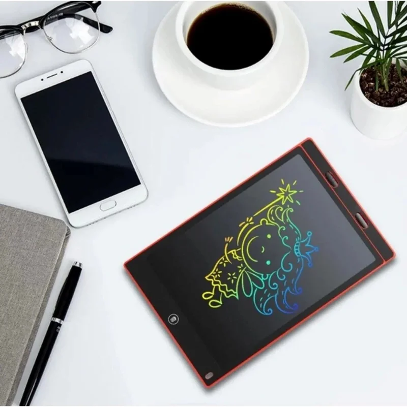 بيزيم ايفدي Graphic Digital Kids Writing Drawing Tablet LCD 8.5 Inc Screen Computer with Pen 8.5 Inch Red