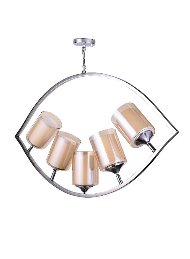 El Rawda Lighting Eimilia Stainless Chandelier | Modern Chandelier | Material: Stainless Steel | Color: Chrome | Size: 64x95 cm - Image 2