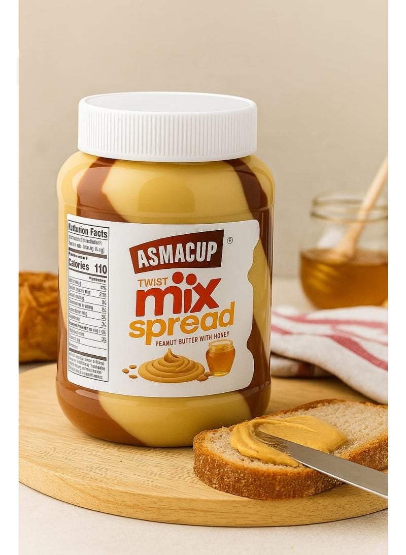 ASMACUP Natural Peanut Butter with Honey — 350 g - Image 4