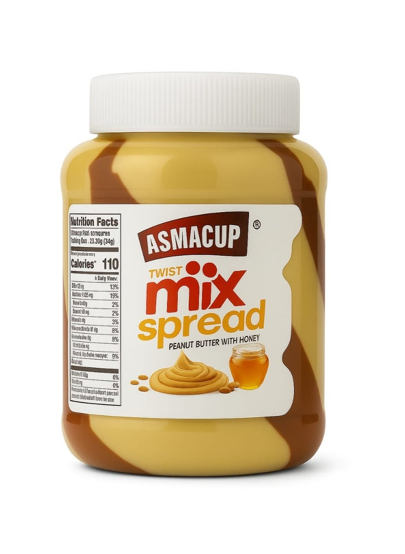 ASMACUP Natural Peanut Butter with Honey — 350 g - Image 5