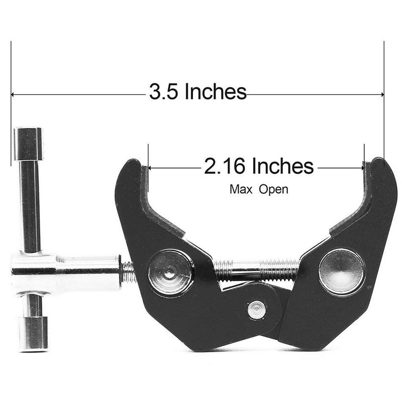 SLOW DOLPHINÃ‚ Photography Super Clamp with Camera Clamp Mount Ball Head Clamp and Mini Ball Head Hot Shoe Mount Adapter with 1/4' -20 Tripod Screw for Monitor, LED Lights, Flash Light,MicrophoneÃ‚Â - Image 4
