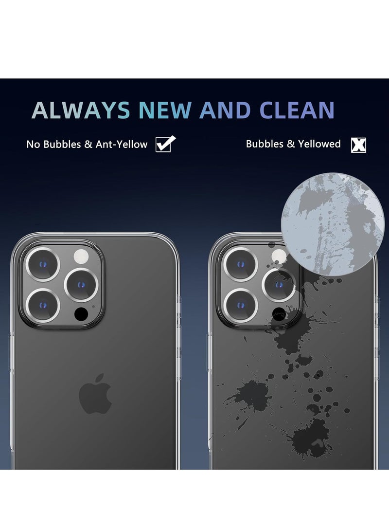 DUSALA Ultra-Thin Clear iPhone 16 Pro Max Case [Not Yellowing] with Camera Lens & Screen Protectors – Slim, Shockproof, Anti-Slip Grip - Image 3