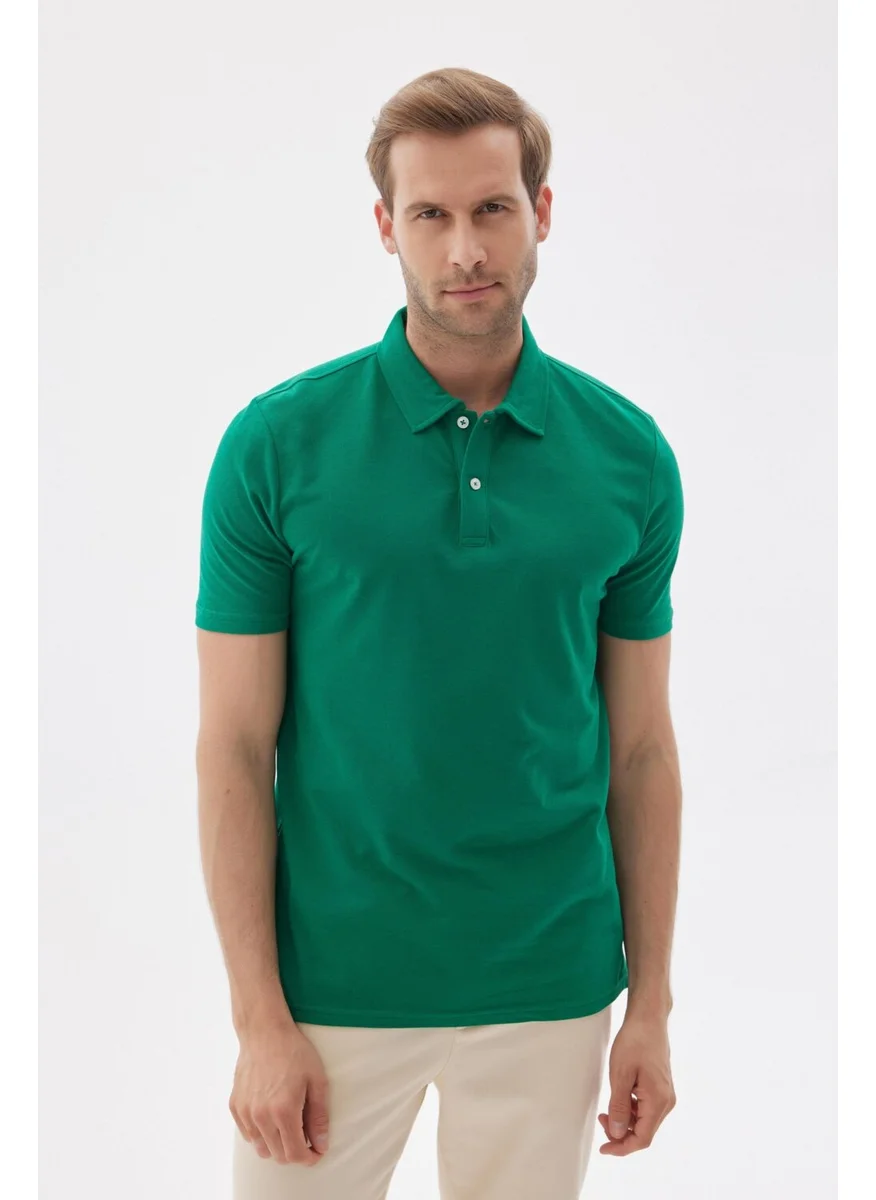 Odelon Men's Basic Polo Neck T-Shirt (Regular Fit) Light Green