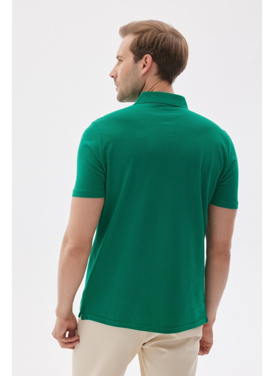 Odelon - Men's Basic Polo Neck T-Shirt (Regular Fit) Light Green - Image 1