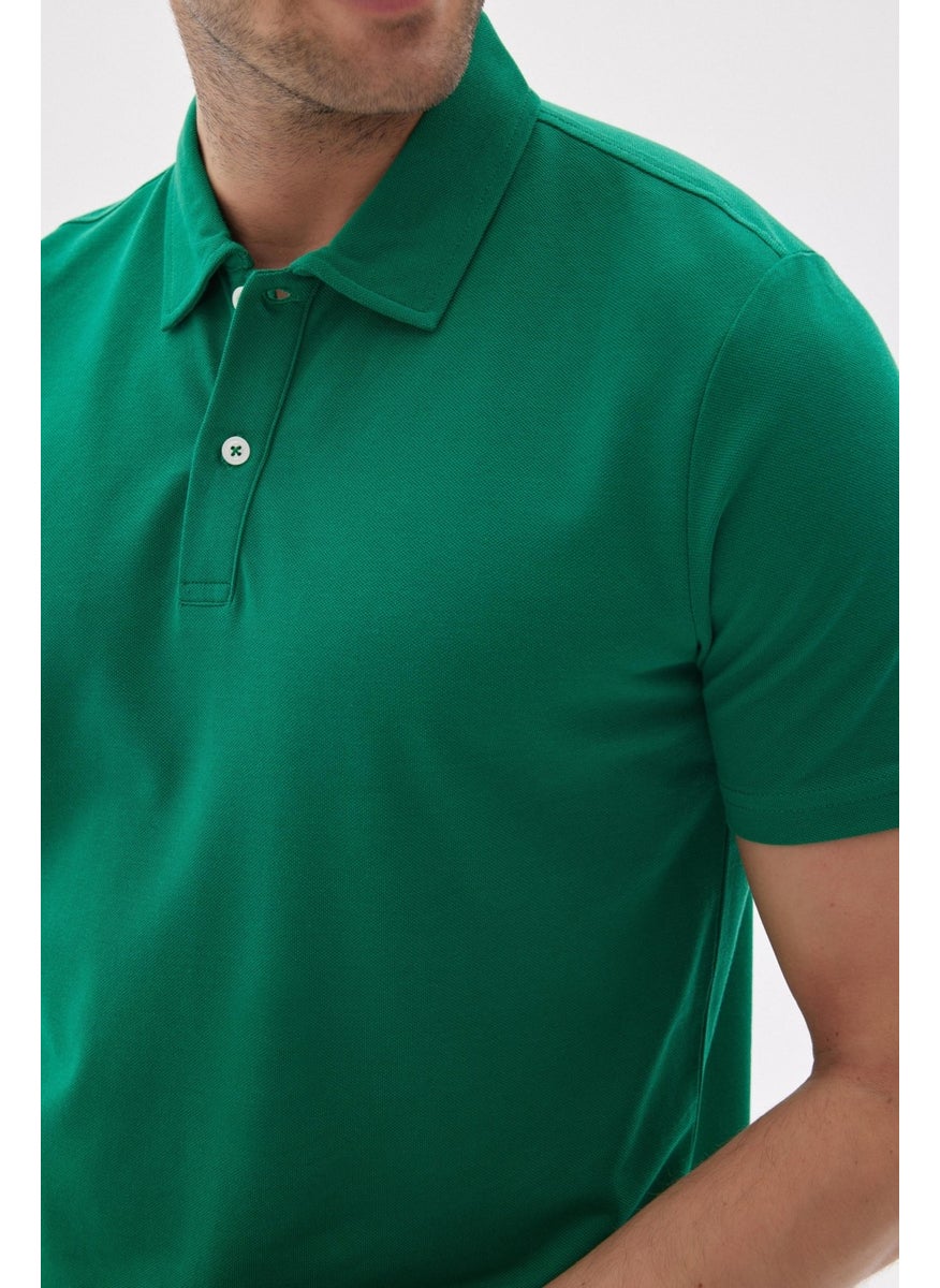 Odelon - Men's Basic Polo Neck T-Shirt (Regular Fit) Light Green - Image 1