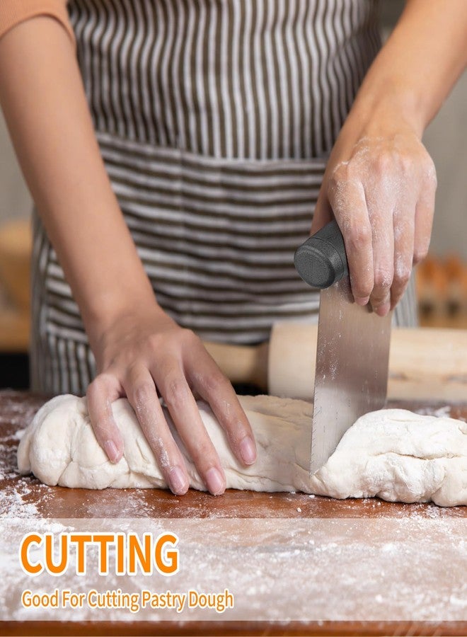 ALL-TOP ALLTOP Stainless Steel Bench Scraper and Pastry Blender Cutter Set, Efficient Multipurpose Kitchen Baking Essential Tool with Comfortable Grip Handle-Perfect for Nut, Pie and Dough Processing - Black - Image 5