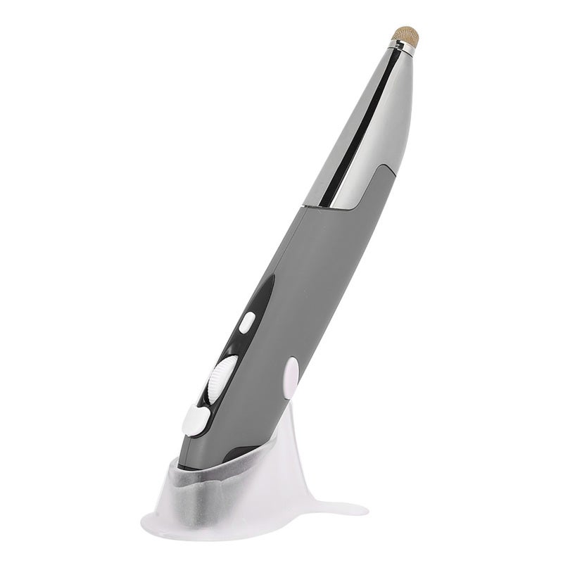 Wireless Pen Mouse: 2.4G Silver Gray, 3 Adjustable DPI, 4 Buttons, Ergonomic Grip, Plug And Play - Capacitive Pen Function, 10m Transmission Distance, USB Stylus For Laptops, Tablets, Smartphones, PCs - Image 3
