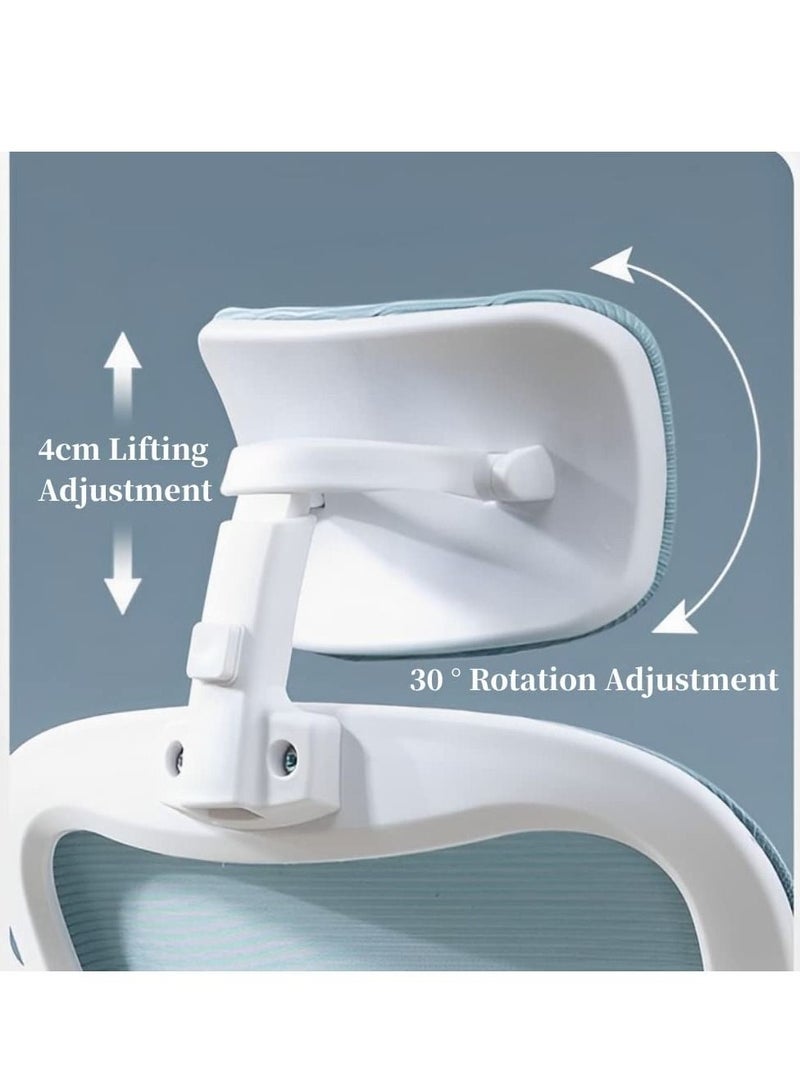 Office Chair, Task Chair, High Back Chair with Lumbar Support, Breathable Mesh Backrest and Adjustable Headrest Computer Chair, Gaming Chair (Gray)