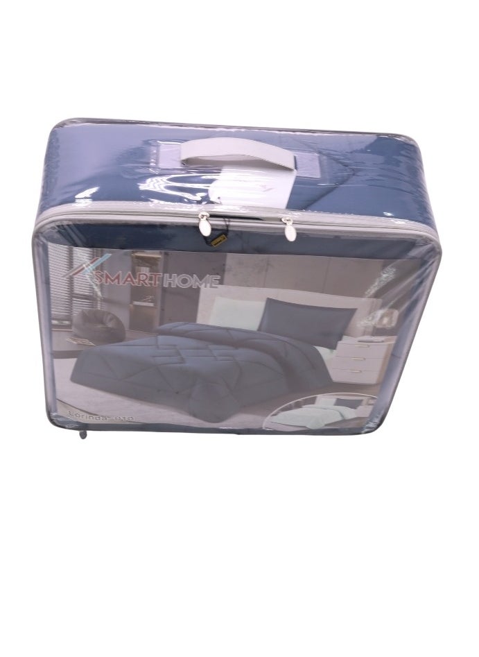 SMART HOME Comforter set, double-sided mattress consisting of 4 pieces, comforter 4 pieces, 100% microfiber, comforter size 180*230  bedsheet size is 160*200  - Image 4