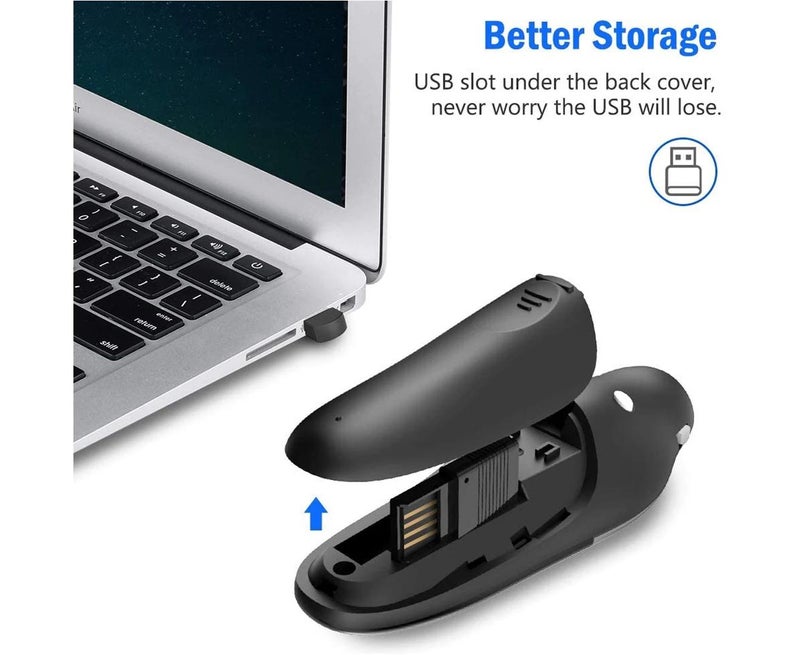 الم дистанційний العروض اللاسلكي، التحكم عن بعد USB لعرض باوربوينت، جهاز النقر لعرض باوربوينت لـ Keynote/Ppt/Mac/Pc - Image 5