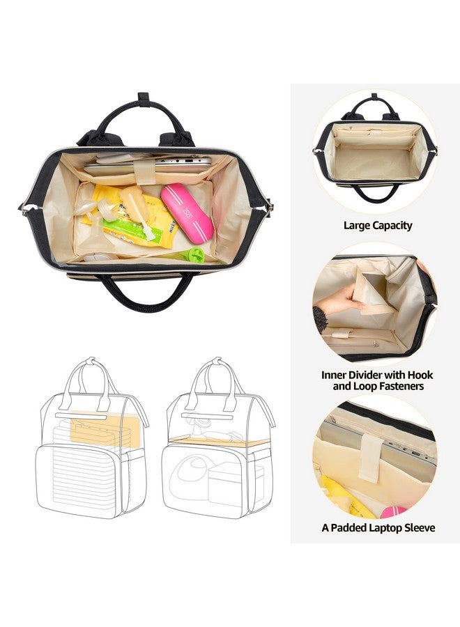 Damero Breast Pump Backpack With Inner Divider Pumping Bag With Laptop Sleeve And Multiple Pockets Fits Most Brands Breast Pumps And Cooler Bag Black Patent Design  - Image 3