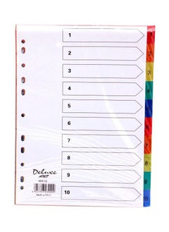Deluxe 10 Tab Pvc Color Divider With Number Deluxe Binder Index Dividers 