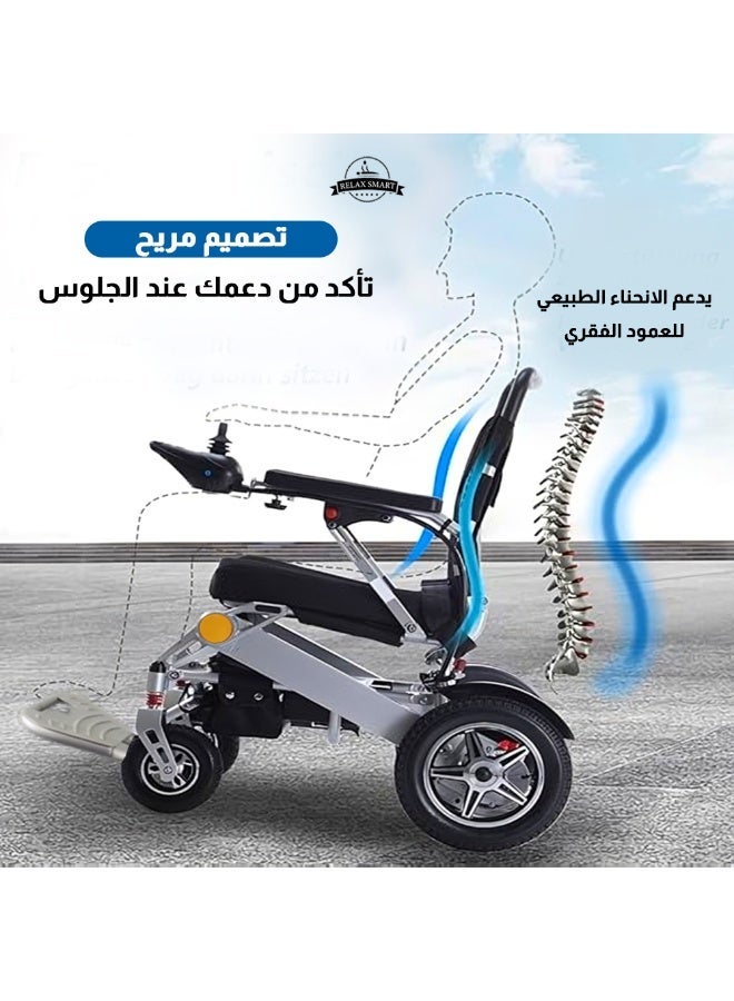Relax Smart Lightweight Foldable Electric Wheelchair – 23kg Portable Carbon Fiber Mobility Chair for Adults - Image 2