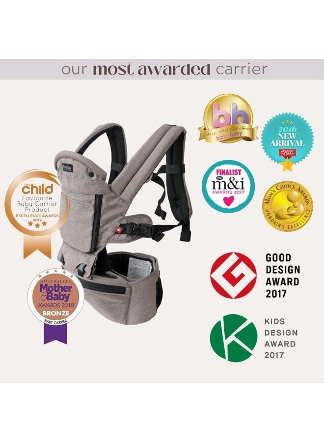 MiaMily Hipster Plus 3D Child & Baby Carrier - Perfect 360 Backpack Alternative for Hiking with 6 Carrying Positions and Ergonomic Design with Hip Protection for Toddler or Infant (Stone Grey) - Image 5