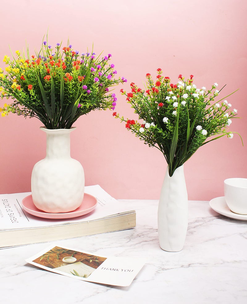 JAKY Global JAKY-Global Artificial Flowers Gypsophila Babysbreath Fake Water Plants Bouquet 6 Bundle Fake Plants Wedding Bridle Bouquet Outdoor Home Office Christmas Decor(Mix Color) - Image 2