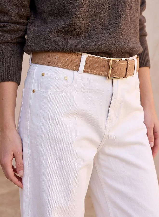 Splash FAV WHITE Denim Wide Leg Cotton Jeans for Women | Best Price UAE