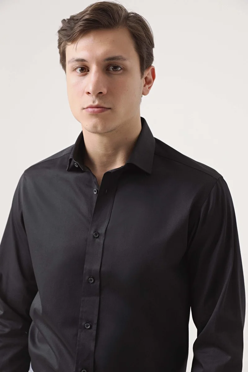 D'S DAMAT D'S Groom Ds Groom Regular Fit Blue Plain Shirt