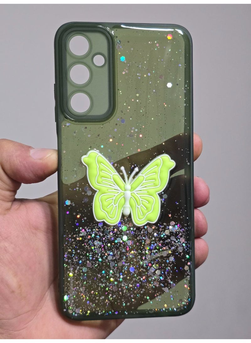 غطاء خلفي عليه فراشة متوافق مع هاتف سامسونج جلاكسي A24 - Image 1