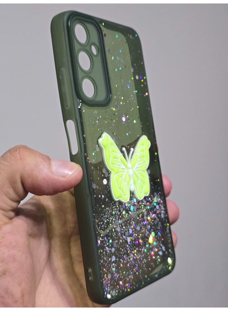 غطاء خلفي عليه فراشة متوافق مع هاتف سامسونج جلاكسي A24 - Image 3