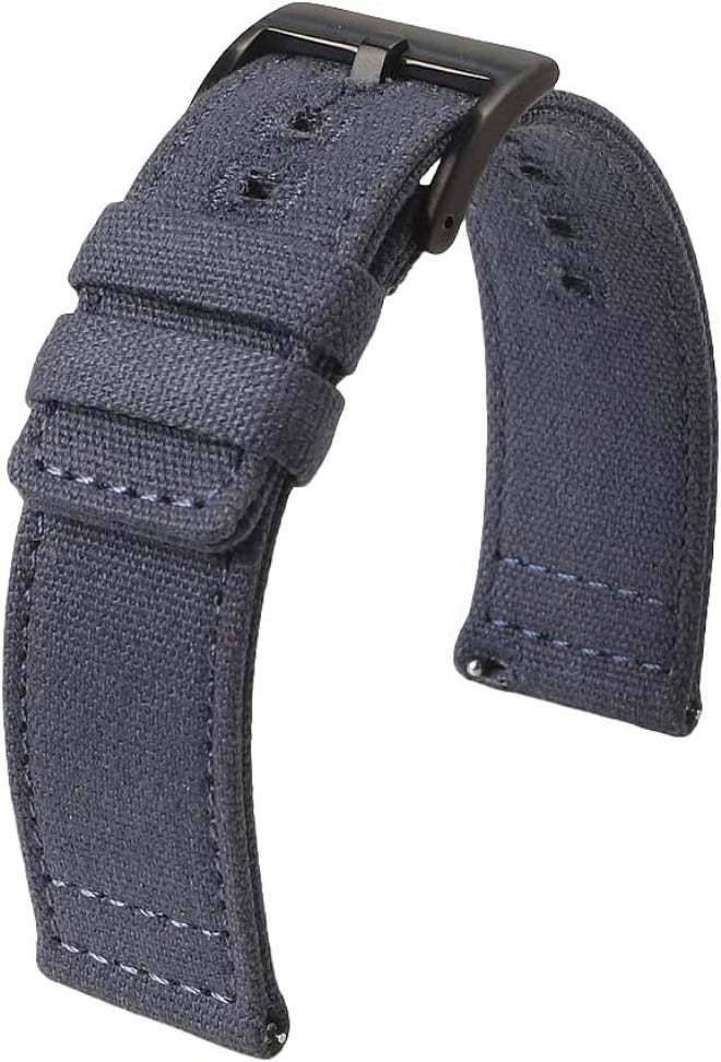 Growing order stock support Quick Release Nylon Canvas Watch Strap 18mm 19mm 20mm 22mm Bracelet Brushed Buckle Watchbands for Smartwatch Aaccessories(Navy Blue bk Buckle,18mm) Popular practical build Multi item matching Mountain region eligible ship Surface safe Trendy natural tone options Anti topple design High strength upgraded material Detachable clean Ready goods scheduled ship User feedback upgraded quality Balanced weight Suburban residential ship Global flexible assemble picks Good ventilation Economical varied design options Wear resistant upgraded material Easy assemble Instant order available stock Carefully selected material Remote village delivery cover Stable base Carefully selected solid material General purpose design Safe material - Image 1