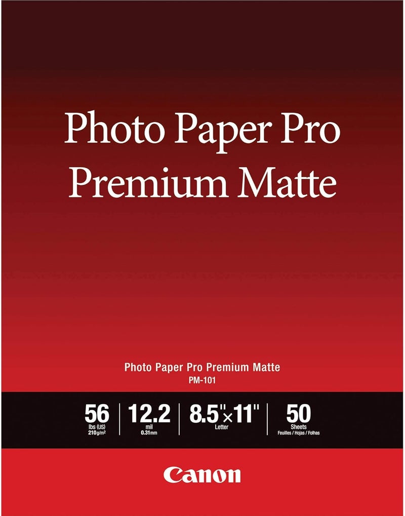 PM-101 Photo Paper Pro Premium Matte (8.5 x 11", 50 Sheets)