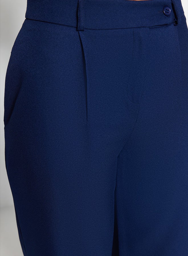 trendyol Blue Wide Leg Woven Fabric Trousers TWOAW22PL0263 - Image 4