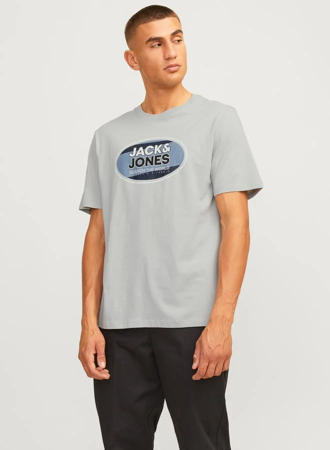 JACK & JONES Logo Print Crew Neck T-Shirt
