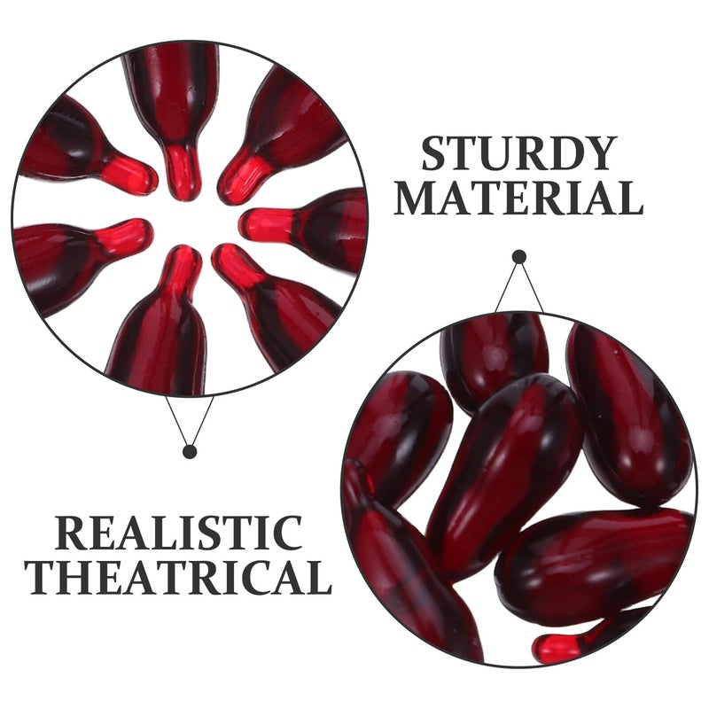 Halloween Fake Blood Capsules 9Pcs Lifelike Prank Props For Cosplay Stage Makeup - Image 4