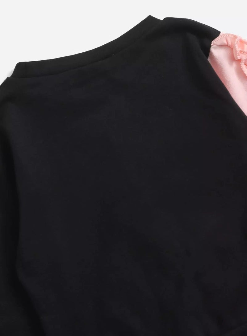 Baby Cartoon Graphic Frill Trim Sweatshirt - Image 3