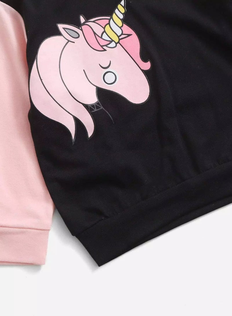 Baby Cartoon Graphic Frill Trim Sweatshirt - Image 5