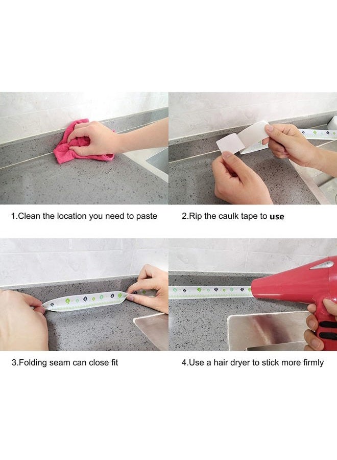 hefei alblinsy hefei Caulk Strip,Waterproof Caulking Tape, PVC Caulk Strip for Bathtub Kitchen Sink Toilet Wall Edge Protect (1.5“ X ”125”) - Image 4