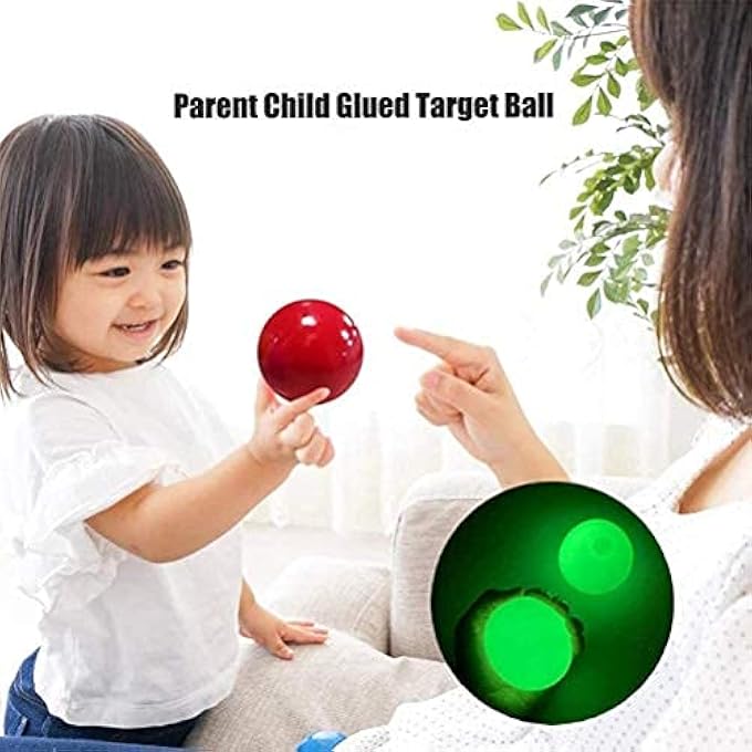 FUNI كرات حائط لزجة، كرات تخفيف الضغط، كرات لزجة متلألئة، كرات صغيرة مضيئة لتخفيف التوتر للأطفال والبالغين، ألعاب ضغط حسية لتخفيف التوتر والقلق، 5 قطع (الحجم: 4.5 سم) - Image 4