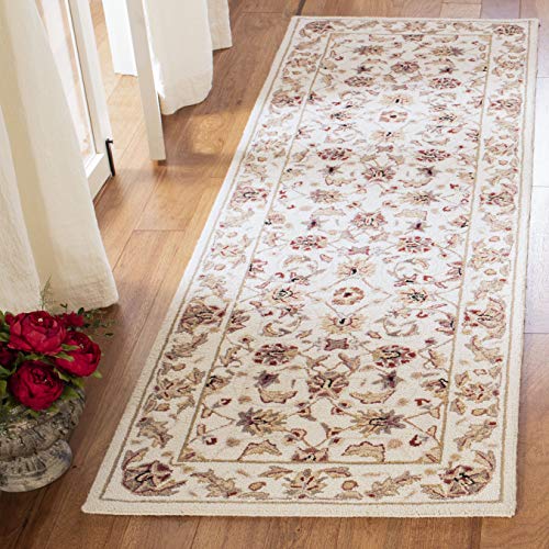 SAFAVIEH Chelsea Collection Runner Rug - 2'6" x 10', Ivory & Ivory, Hand-Hooked French Country Wool, Ideal for High Traffic Areas in Living Room, Bedroom (HK78C) - Image 1